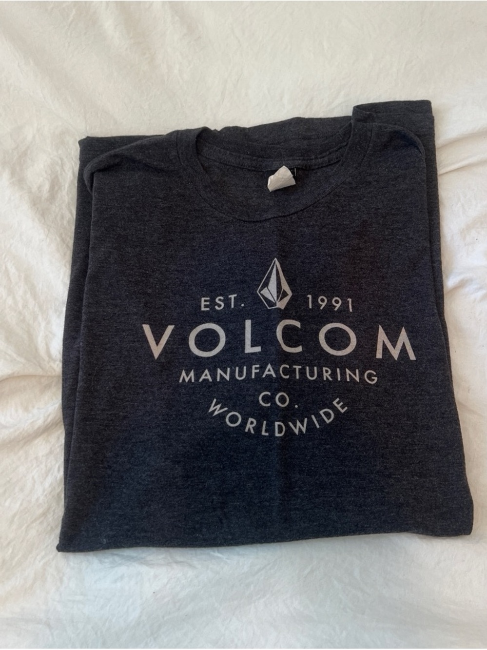 Volcom Heather Charcoal Logo Tee